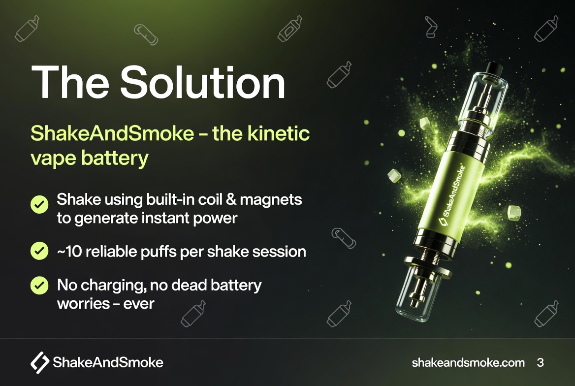 The Problem — Traditional vape batteries are a total buzzkill